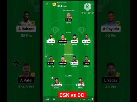 🏆 CSK vs DC 🏆|| today match winner csk vs DC #dream11 #iplt20 #dream11ipl