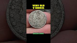 VERY OLD V NICKEL FOUND! #coins #coincollecting #nickels #oldcoins #shorts