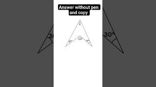 Geometry maths problem | find the angle | #maths #trickymath #olympiad