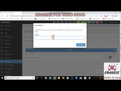 how to add variants in grandse pos billing software?