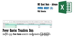 Excel Power Query Transform: How to TRANSFORM Data Type in Power Query Microsoft Excel | Myanmar