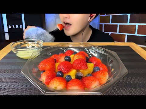 ASMR "Strawberry, Pineapple, Blueberry" | Mukbang, Eating Sounds, Chewing sounds