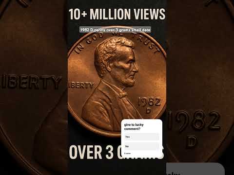 1982 D Penny over 3 grams small date #stockmarket #error #silver #gold #usa #money #youtuber