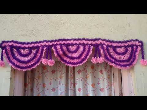NEW DESGIN PINK-VIOLET TORAN | #MADEBYCROCHET |#NEWDESGINWOLLENTORAN | #NEWDESIGNTORAN |#NEWTORAN