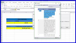 text formulas in EXCEL