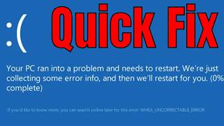UPDATED FIX Blue Screen WHEA UNCORRECTABLE ERROR - Windows 10