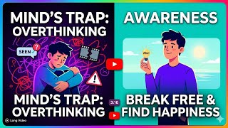 MIND'S TRAP:OVERTHINKING!AWARENESSMIND'S TRAP: OVERTHINKINGBREAK FREE & FIND HAPPINESS #braincontrol