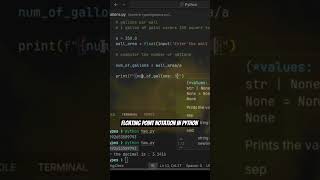 Floating point notation in python  #programming #codeflow #python #education #coding #new