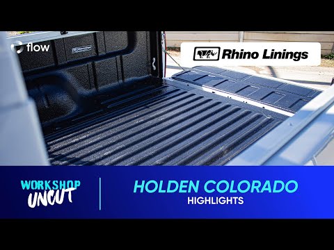 Rhino Linings Application Under The Lip | Holden Colorado