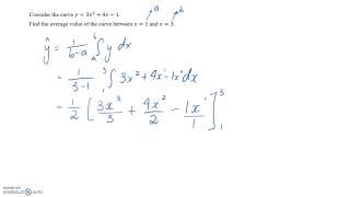 Example: Average Value of Curve