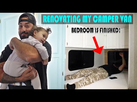 RENOVATING MY RV CAMPER VAN | BEDROOM FINISHED!
