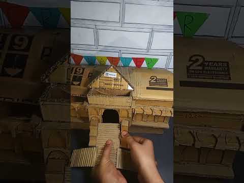 DIY badhrinath temple making with cardboard #craft #diy #badhrinath       #jai badhrinath