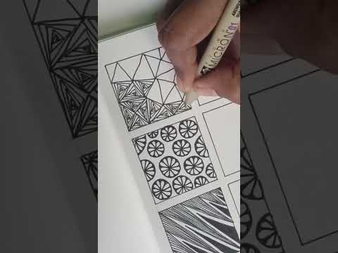 29/75 Zentangle patterns #zentangleart #zen #youtubeshorts