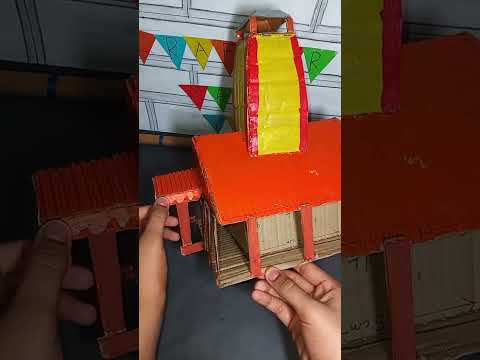 DIY Yamunotri temple making |  with cardboard #diy #artandcraft #craft #yamunotritemple