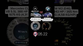 Mercedes CLK 500 388 HP vs BMW M3 E46 343 HP #acceleration