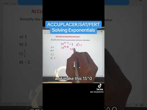 ACCUPLACER (SAT): Solving Exponentials. Math made easy by Professor G! #sat #mathtutor #math #fyp