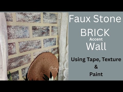 DIY Faux Stone Brick Accent Wall With Farmhouse Flair