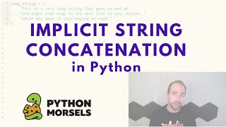 Implicit string concatenation in Python