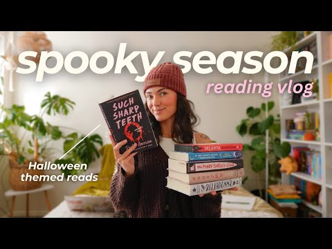 Reading spooky books, cozy fantasy romance & horror🎃👻📚 reading vlog