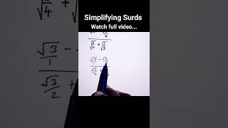 simplifying surds #shorts #matheducation #mathhelp #maths