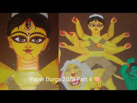 Paper Durga 2025 | Part 4 | Maa durga paper idol | 3d murti with cardboard | Joyjit Chatterjee Arts
