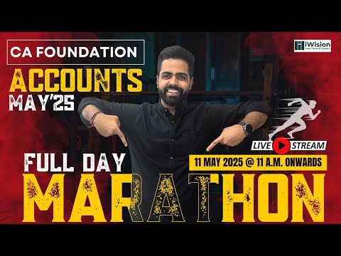 CA Foundation Accounts Marathon - May'25 | 100% Concepts + Important Questions | CA Vipul Dhall