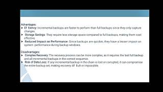 Incremental Backup Strategy