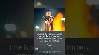 Love is not a transaction but a burning flame within you. #sadhguru #ishafoundation