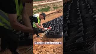 ASTM HDPE geocell slope protection construction project