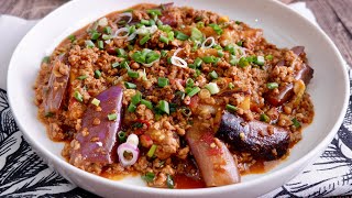 Mapo Eggplant So Good You'll Want More Rice 麻婆茄子 Chinese Spicy Aubergine Brinjal with Minced Meat