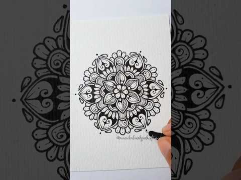 A Beautiful Mandala Design💙 #mandalaart #creativetherapy #mandalatutorialeasy