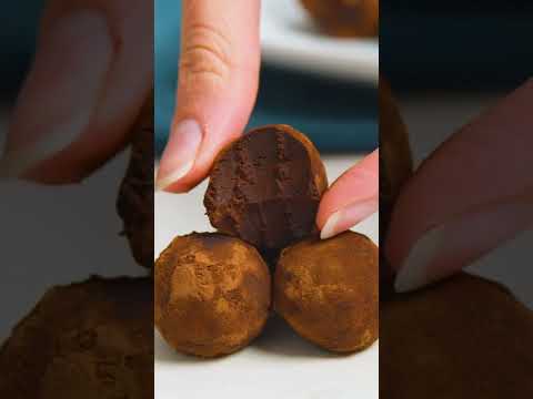 3 Ingredients Truflles by dishedit #shorts #tiktok #truffles #chocolate