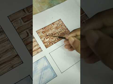 How to draw brick and tile texture? #architecture #rendering #texture