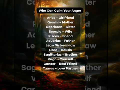 Who Can Calm Your Anger #zodiac #zodiacsign #astrology #shorts