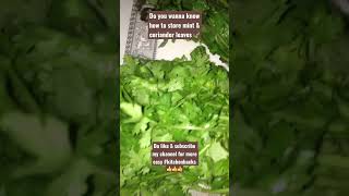 How to store Mint & coriander leaves #kitchenhacksideas #kitchentips #howtostorecorianderleaves