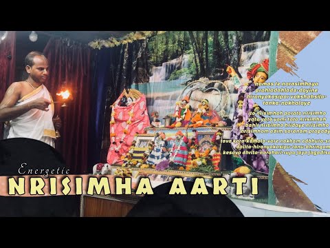 🔥ENERGETIC NRISIMHA AARTI⚡️🙏🏻||BY HG SHANTO SACHISUTA DAS||MAYAPUR🙌