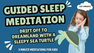 Guided Sleep Meditation For Kids- Drift off to Dreamland with a Sleepy Sea Turtle