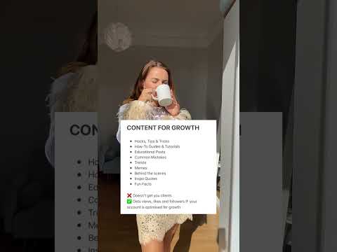 2 types of content for Instagram: Growth & Sales 🔥 #businesscoach #socialmediagrowth  #business
