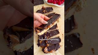 Healthier ”TWIX” Bars😍 Recipe in the description! #healthydessert #easyrecipes #glutenfree