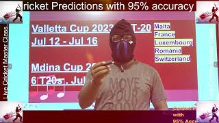 Valletta Cup 2023 JACKPOT CRICKET T20 SERIES | MDINA T20 CRICKET SERIES  @CricketPredictions