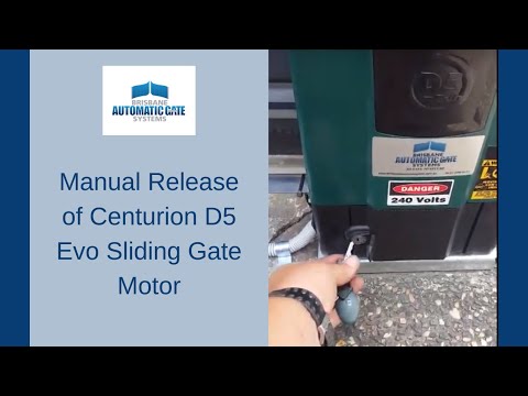 Centurion D5 Evo Sliding Gate Motor Manual Release