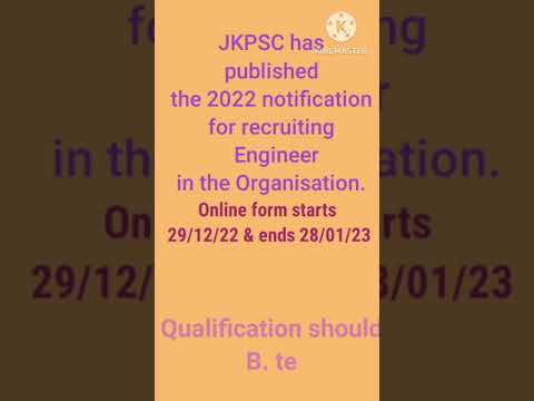 JKPSC AE recruitment 2022 | Civil Engineer Vacancy 2022 | fresher jobs #viral #shorts