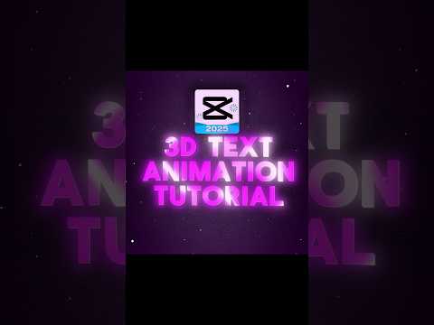 3D Text Animation Tutorial 🤓 | Capcut Tutorial | #capcut #capcuttutorial