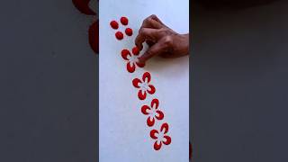 easy Border Rangoli #trending #rangoli #rangoliart #rangoliartgallery #borderrangoli #ytrangoli #art
