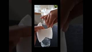 Dining Table Decorations,Paper Napkin Folding Hacks #shorts