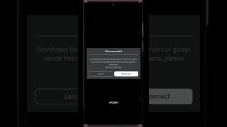 Error Code: 256 Developer has shut down all game servers #roblox #robloxerror #robloxshorts