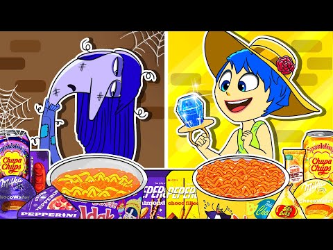 Inside Out 2 Poor & Rich Challenge! 🍔🍙 ASMR Mukbang | Tastytoon