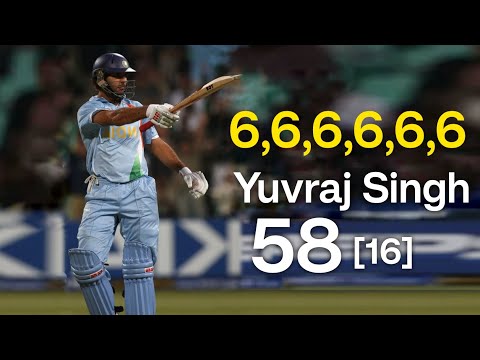Yuvraj singh hit 6 sixes against ingland in t20 world cup 2007 | 1 over me 6 chhakke | 6 sixes
