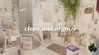 clean & organize my desk with me 🌷| aesthetic pinterest inspired ✨