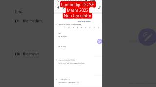 Cambridge Igcse Maths 2022 #igcse #igcse2025 #pastpapersolution #maths